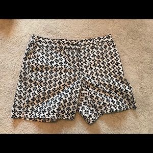 Loft/Ann Taylor black and white khaki shorts